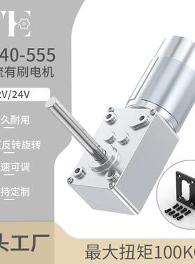 5840-555微型有刷直流电机12V24V单向长轴D轴正反转切换调速电机