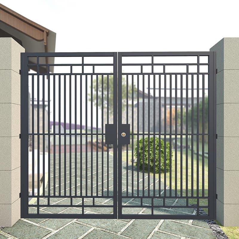 庭院大门农村院子门铁艺双门门围墙门防盗别墅大门农村小铝合金