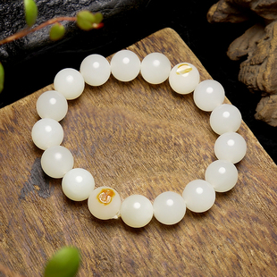 【寓意时来运转】收藏级细腻油润和田玉男女款手串手链44.33g