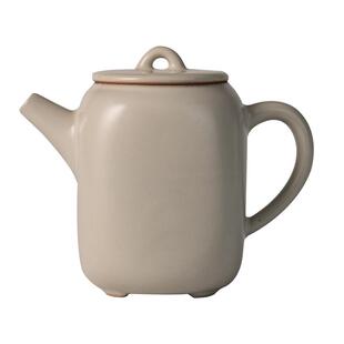 米黄汝窑茶壶泡茶单壶陶瓷功夫茶具汝瓷开片家用泡茶小茶壶有方壶