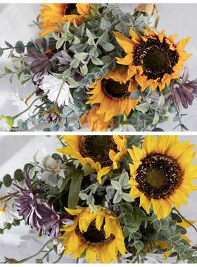 仿真花歌代向日葵手札家居设计婚庆手捧花束墙饰墙挂CF01266