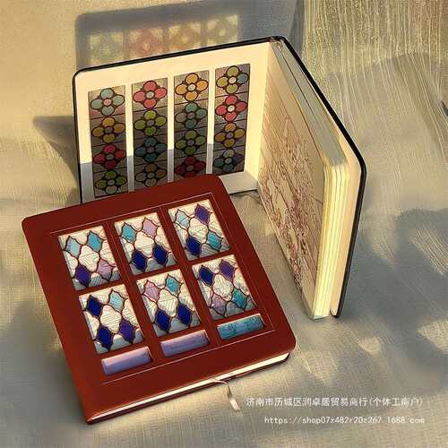 苏州拙政园狮子林花窗光影笔记本鸳鸯馆文创空白手账本周边纪念品