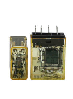 IDEC和泉二开二闭8脚3A带灯电磁中间继电器RY2S-UL-D24 DC24V