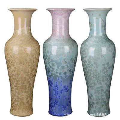 景德镇陶瓷器结晶釉落地大号花瓶新房客厅摆件家居酒店装饰礼品
