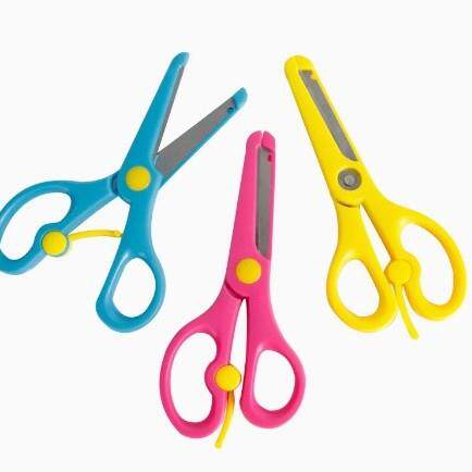 DIY Children's Safety Scissors, Student Anti-Pinch Spring-Lo