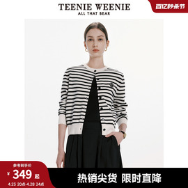 TeenieWeenie小熊女装慵懒风短款圆领针织衫长袖空调衫毛衣开衫新