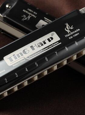 孔声10孔布鲁斯口琴KS-10BH蓝调乐器成人演奏练习初学者学习口琴