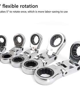 5ps迷你双摇头棘扳手迷汽你修扳手方便携带易757c于轮使用坚固耐