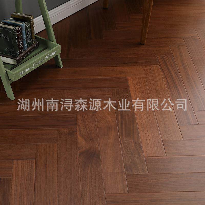 黑胡桃层人字拼柚木新亚多花梨实木合地板中式家R用地复板