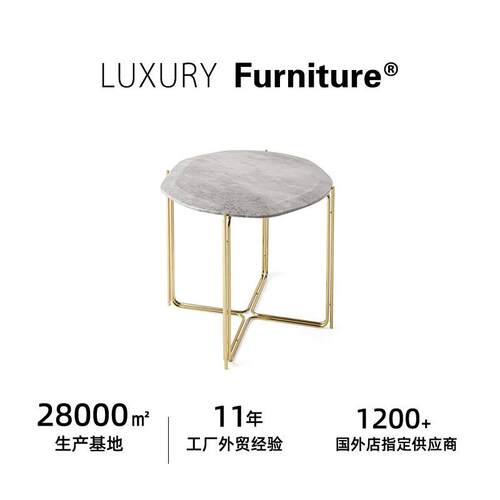 roberto cavalli table furniture 蓝晶石别墅茶几方形边奢石角几