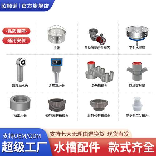 厨房水槽洗菜盆下水器配件下水管道防返臭神器三通排水管道二合一
