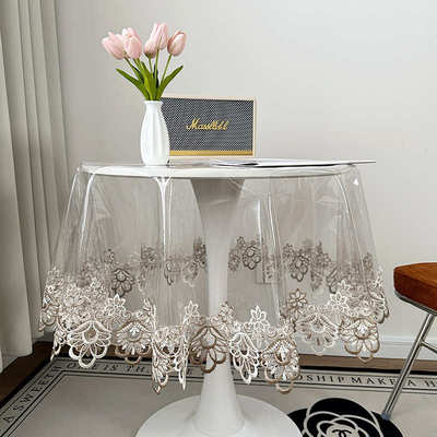 外贸防水油圆桌布免洗防烫pvc桌布台布酒店家用圆形餐桌布