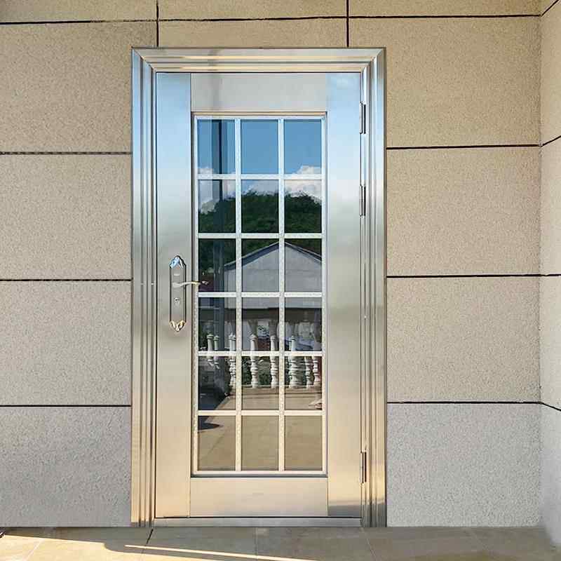 不锈钢门单门304不锈钢防盗门家用进户子母门别墅乡村大门双开门