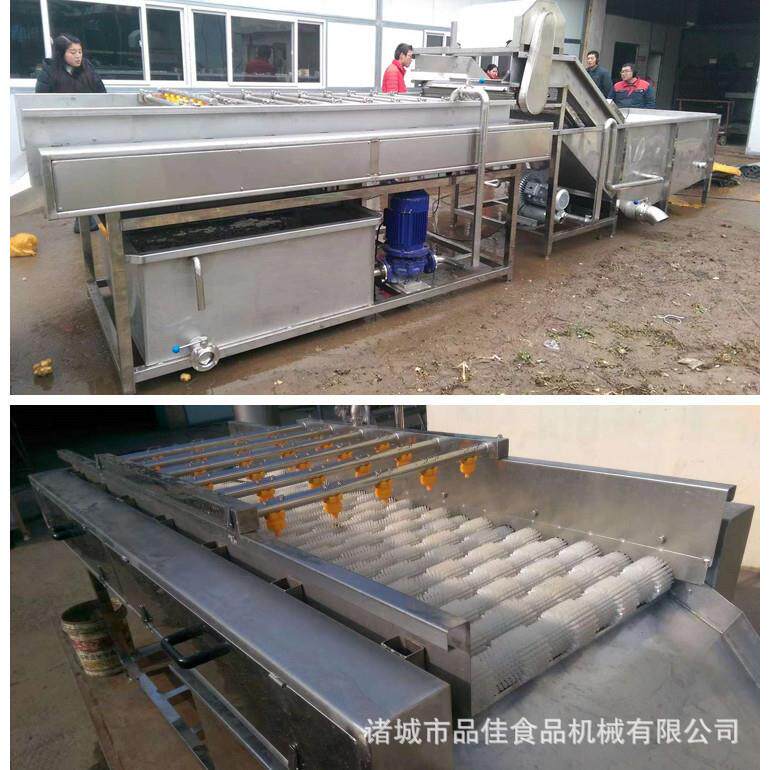 PINJIA4000-6-8米紫薯连续清洗机，强力去泥土根茎类清洗机
