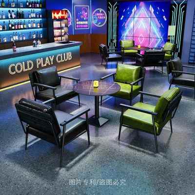 简约现代网红酒吧沙发卡座清吧音乐餐吧西餐厅小酒馆桌椅组合商用