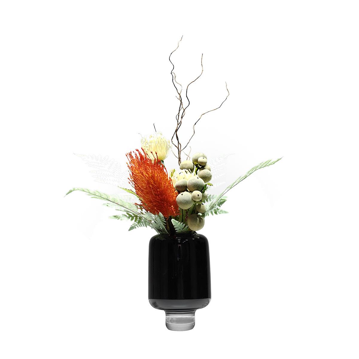 现代仿真花艺套装花器插花样板间售楼部吧台茶几客厅桌面装饰摆件