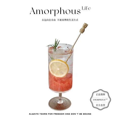 Amorphous Life玻璃杯高颜值高脚鸡尾酒杯简约家用气泡水杯丨瑞季