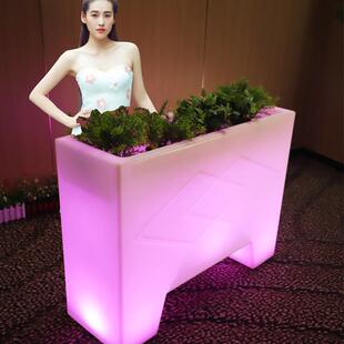 长方形发光夜店吧台酒吧桌DJ打碟台户外酒会创意led演讲迎宾前台