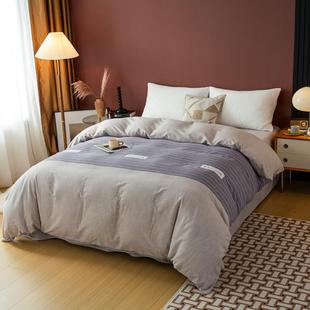 厂家水洗棉棉加厚被套单件150x200被罩200x230磨毛水洗棉学生床单