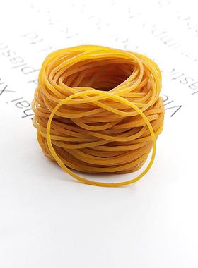 橡皮筋50*1.4黄色工业牛皮筋耐用皮筋高弹力橡胶圈耐拉橡皮圈