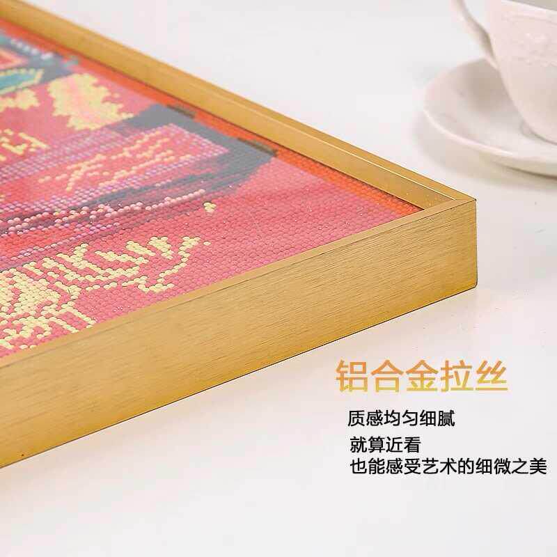 定制尺寸画框十字绣钻石画外框自装裱框金属相框铝合金边框表框架