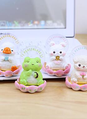 喜气莲莲小摆件治愈解压办公室工位桌面装饰车载汽车车载车内饰品