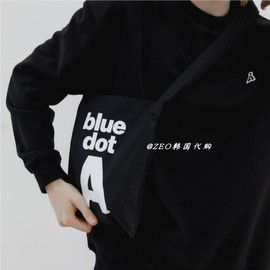 韩国ins小众设计aland简约a字母布包，单肩斜挎环保购物袋