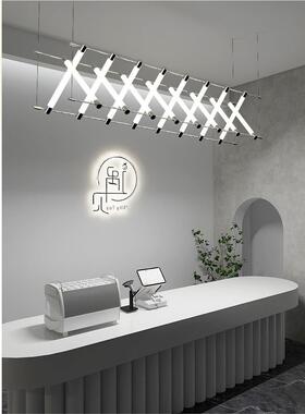 后现代创意组合餐厅吊灯售楼部收银吧台展厅岛台设计师工程马扎灯