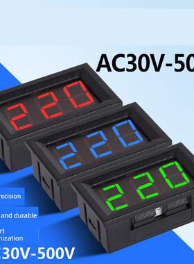 Led交流电压表数字显示双线数字表家用指示灯显示市电Ac220V/380V