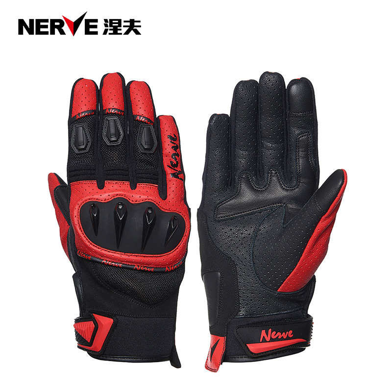 NERVE涅夫摩托车骑行手套男女夏季薄款透气机车防摔四季KQ1050