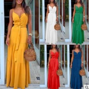 camisole Women sleeveless collar dress