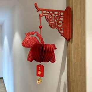 高端大气上档次灯笼新年灯笼挂饰春节新款2026小马挂件马年玄关过