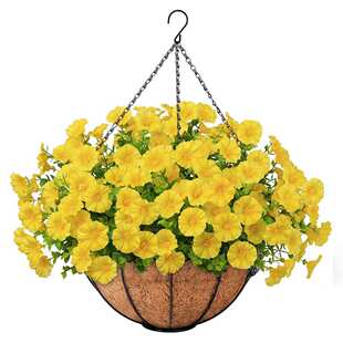 春季前门家居仿真牵牛花吊蓝挂件装饰花篮花环酒店场地布置