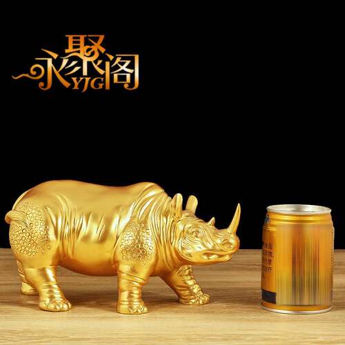 犀牛摆件牛气冲天办公室客厅摆设酒柜装饰品桌面工艺品厂家直销