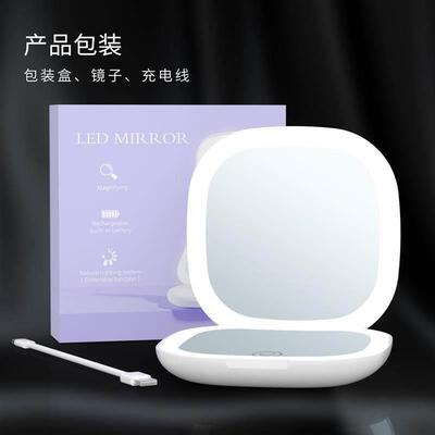 Mini Compact Led Makeup Mirror With Light 5X 10X Magnifying1