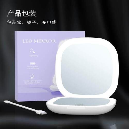 Mini Compact Led Makeup Mirror With Light 5X 10X Magnifying1