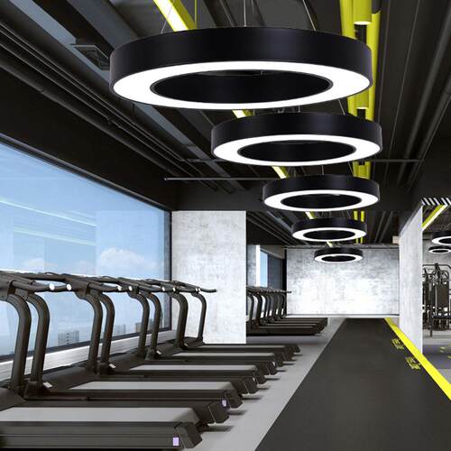 现代简约吊灯圆形异形办公灯工作室前台网咖健身房灯具