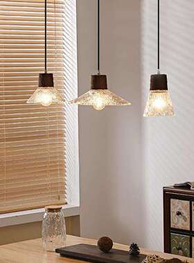 灯中恒际古风餐厅吊复古南洋风吧台岛吊橱窗餐台桌灯具麻绳玻璃三