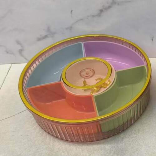 Plastic snack tray with lid, dust-proof and transparent, sui