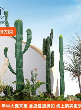 高115cm摩洛哥仙人柱 彷真仙人掌盆栽商用空间绿植造景 展厅民宿
