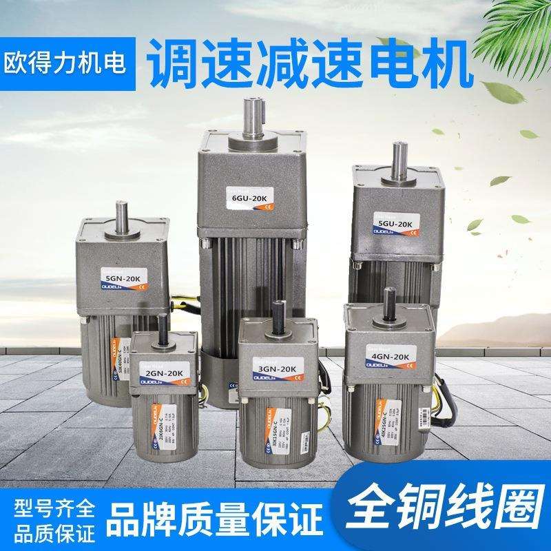 6W~400W 220V 380V三相交流齿轮减速定速调速电机马达垒德株