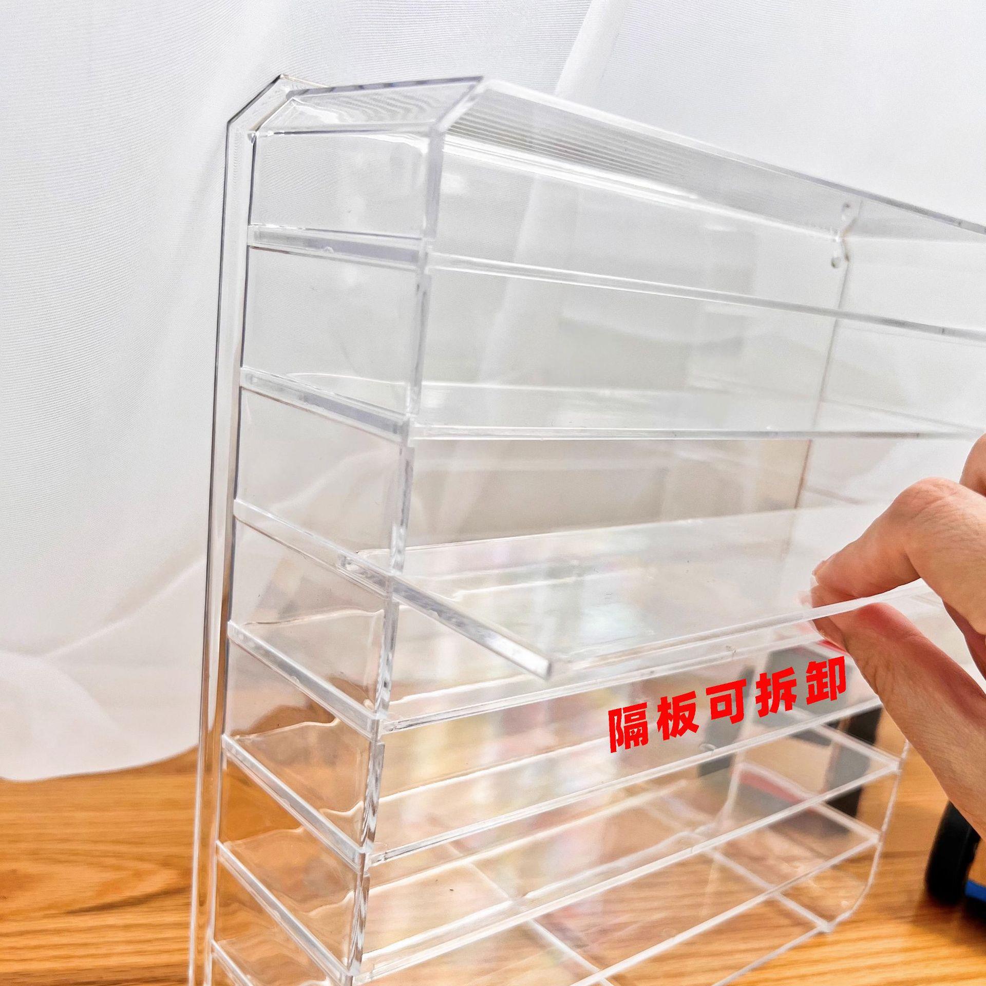 玩具汽车收纳架玩具车模型透明收纳盒子儿童合金小汽车多层分格桌