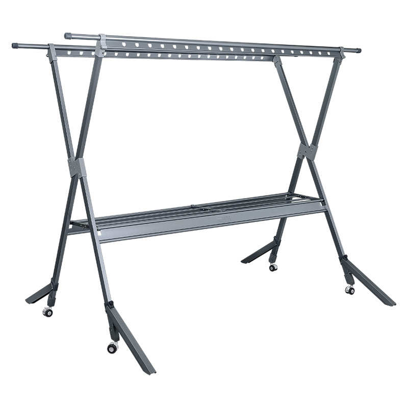 晾衣架阳台落地折叠家用室内伸缩户外凉衣架晒被子晒衣晾衣杆