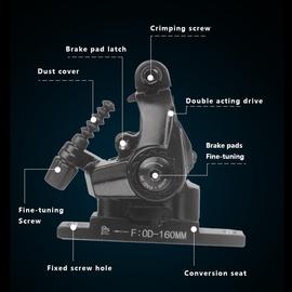 碟刹公路刹车夹器制动车线平双边装器拉机械式，m自行车nutt台湾卡