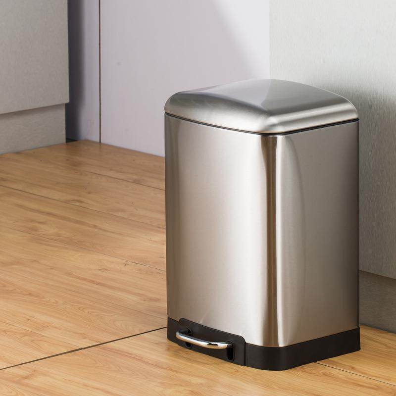 不锈钢垃圾桶脚踏欧式时尚创意家用厨房客厅办公酒店商用大号脚踩