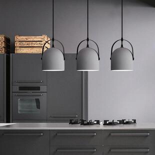 北欧QJ8221厅灯lo意ft酒店吧台 水泥吊灯创个性 2021餐丹新款 麦风格