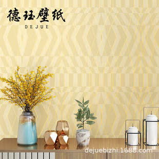 北欧风格 几何线条格子墙纸卧室客厅电视墙背景墙壁纸家用现代简约