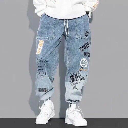 K 13650 Men Casual Jeans Hip-hop Baggy嘻哈牛仔裤