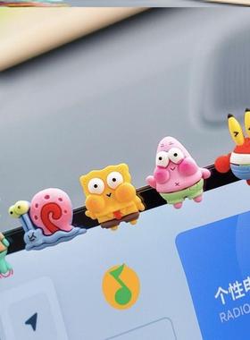 台式电脑装饰品显示屏摆件小饰品屏幕边框装饰显示器桌面摆设创意