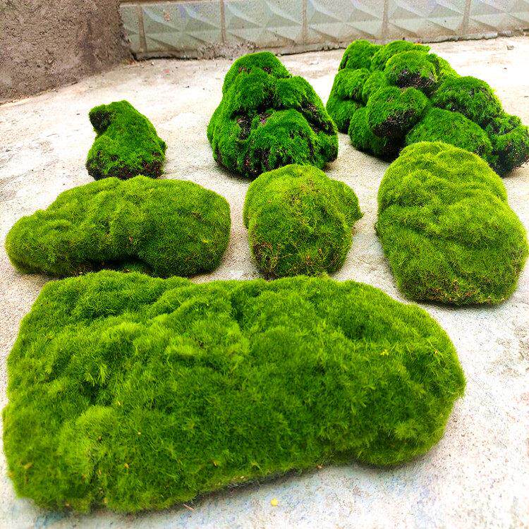 彷真青苔块 石头苔藓块草皮草坪多肉微景观diy场景橱窗软装展示摆